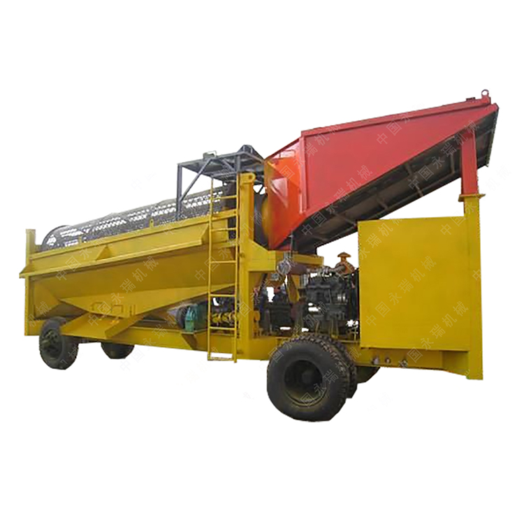 砂機(jī)設(shè)備 移動淘金車 滾筒篩